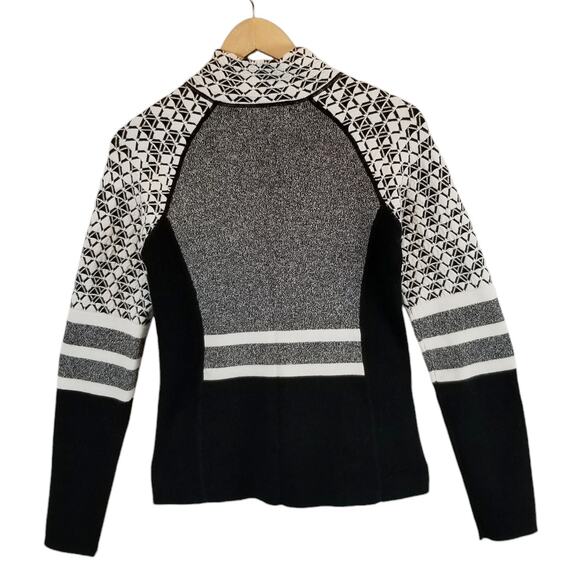 Title Nine Women's Full Zip Cardigan Black Gray White Size Small - Picture 2 of 5